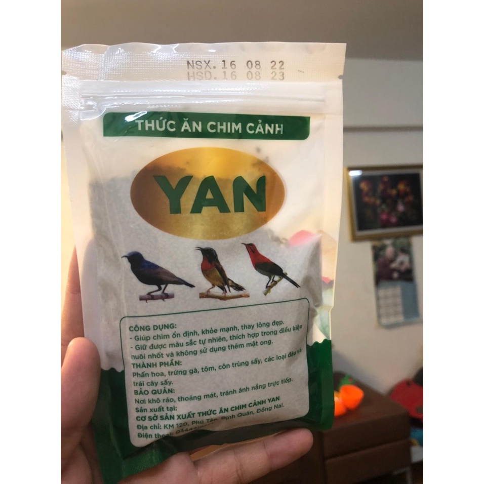Cám chim hút mật Yan thời hạn sử dụng 1 năm