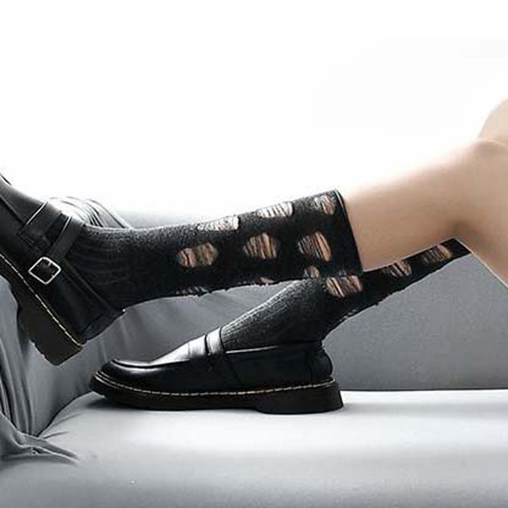 Vớ Cotton Mỏng Thiết Kế Lỗ Rách Nhiều Màu Thoáng Khí Thời Trang Hàn Quốc Cho Nữ | BigBuy360 - bigbuy360.vn