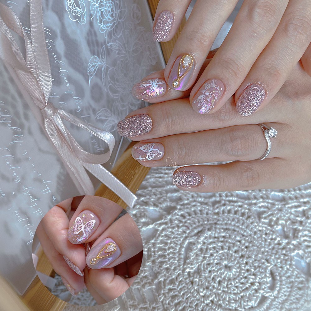 [Hàng mới về] Miếng Dán Trang Trí Móng Tay Hình Bướm 3D Đẹp Mắt Diy