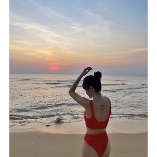 Bikini 2 mảnh quần thong cạp cao
