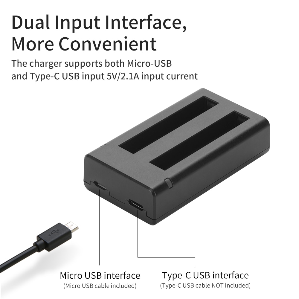 Bộ Sạc Kép Kingma For Insta360 One X2 Usb Dành Cho Fansta 360 One X2