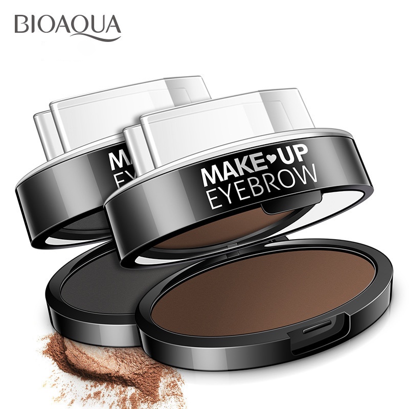 Bột in chân mày Bioaqua Make Up Eye Brown ( 2 khuôn + Phấn mày + Cọ)