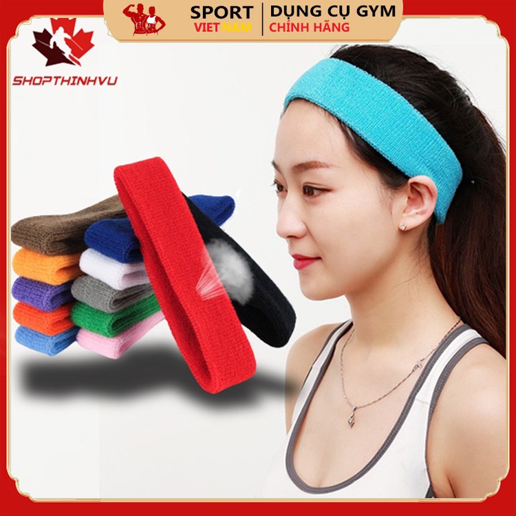 Băng đô thể thao cotton nam nữ thấm hút mồ hôi tiện dụng cho việc tập luyện thể thao