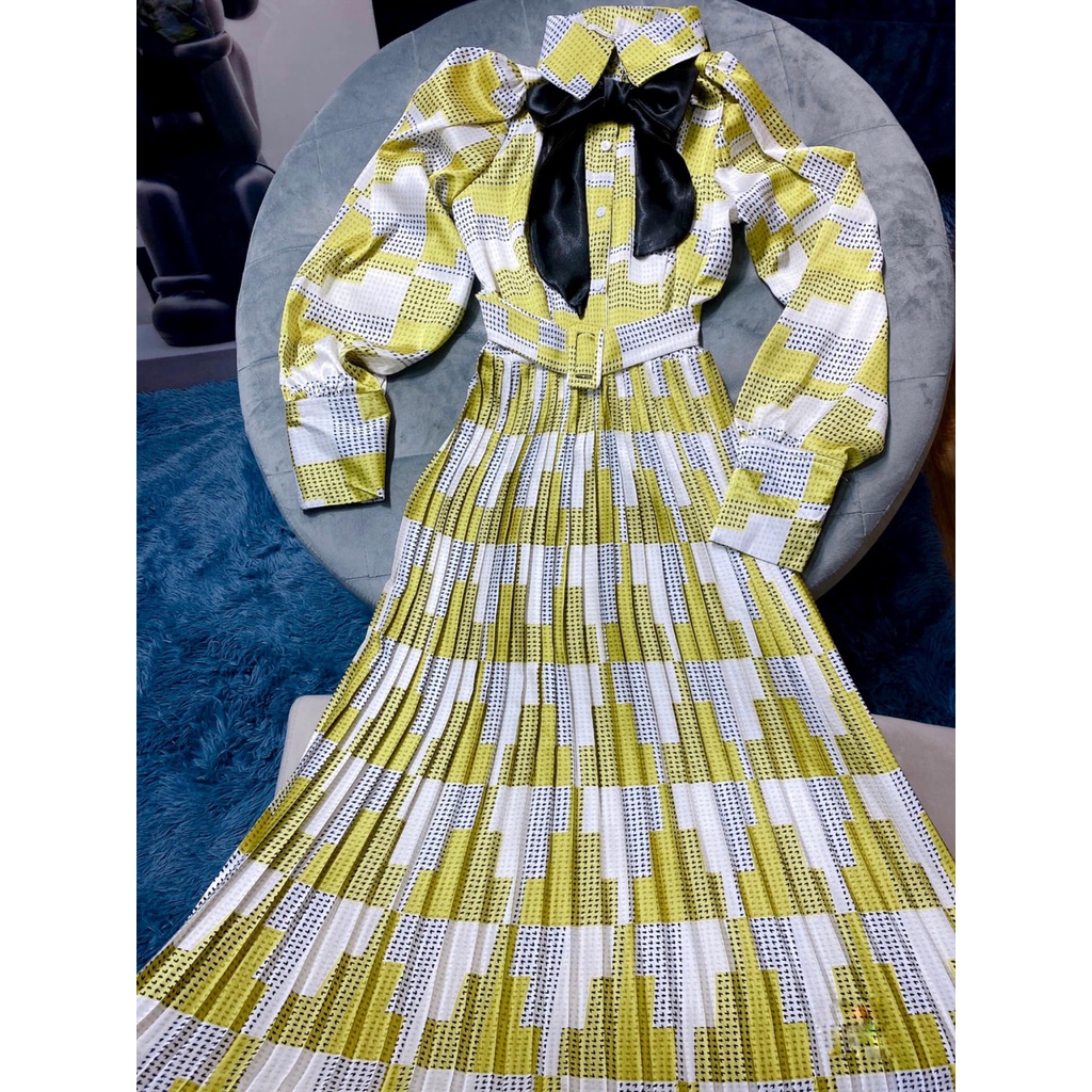 Váy lụa zic zac siêu sang