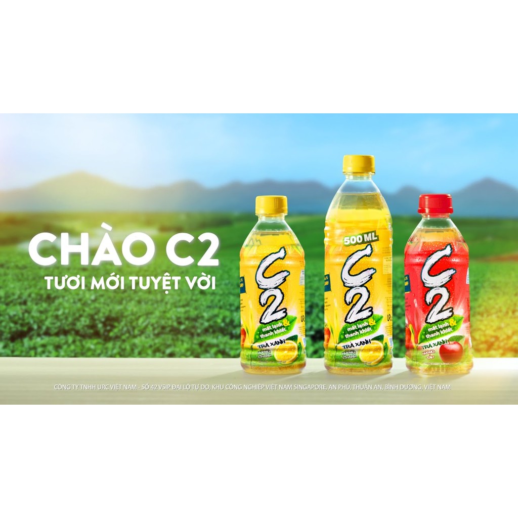 Combo Lốc 6 Chai Trà xanh C2 Chai 360ml