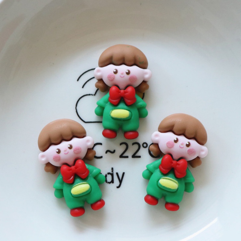 Set 10 Kẹp Tóc Hình Quả Táo / Gấu / Thỏ Bằng Nhựa Resin Diy Dành Cho Trang Trí Điện Thoại
