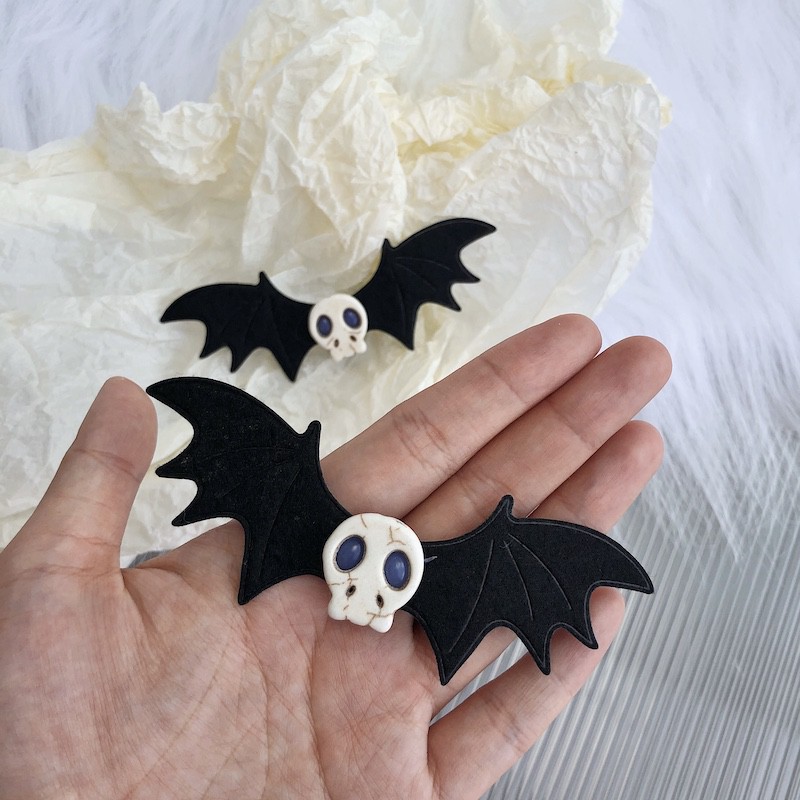 Kẹp Tóc Hình Cánh Dơi Hóa Trang halloween y2k