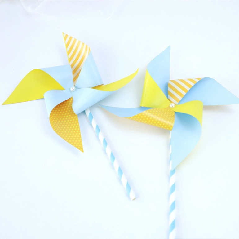 đồ trang trí sinh nhật bánh kem [FREESHIP❤️] set cắm chong chóng trang trí bánh sinh nhật