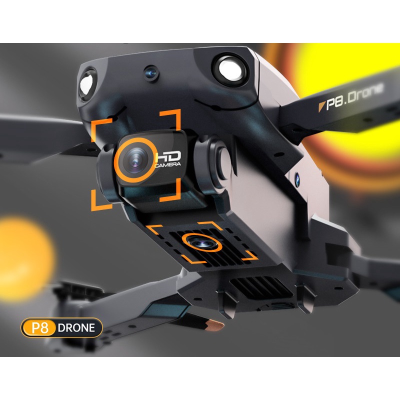 Flycam P8,Máy bay điều khiển từ xa P8 - Pro Camera 4K HD kết nối wifi qua Smart phone có cảm biến chống va chạm 4 chiều