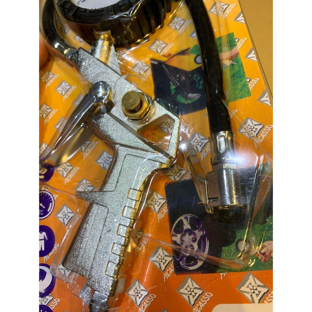 Bơm Hơi Kèm Đông Hồ Đo Áp Suất Lốp Ô TÔ XE Máy 25/D