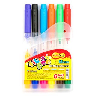 Bút lông mini 2 đầu colokit fp-c01 12 màu