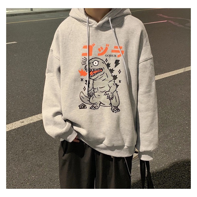 AS Áo Hoodie nam nữ Kích thước trong khoảng 50 tới 75kg In hình Rồng Khủng Long Kisumo chất nỉ bông ấm dày dặn 1 6