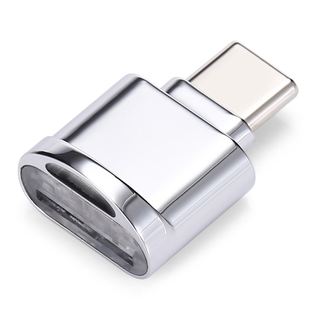 USB 3.1 Type-C to TF Card Reader OTG Adapter for Micro SD Card-Silver