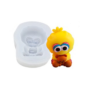 Khuôn silicon 4d làm bánh làm rau câu mẫu Vịt con ôm gấu