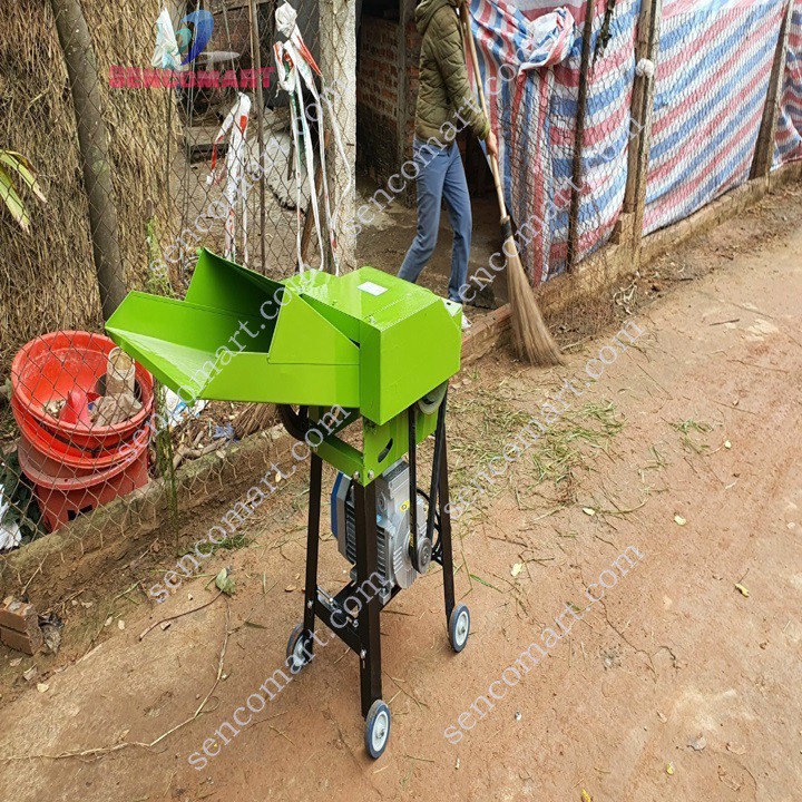 Khung máy băm rơm băm cây mía không motor