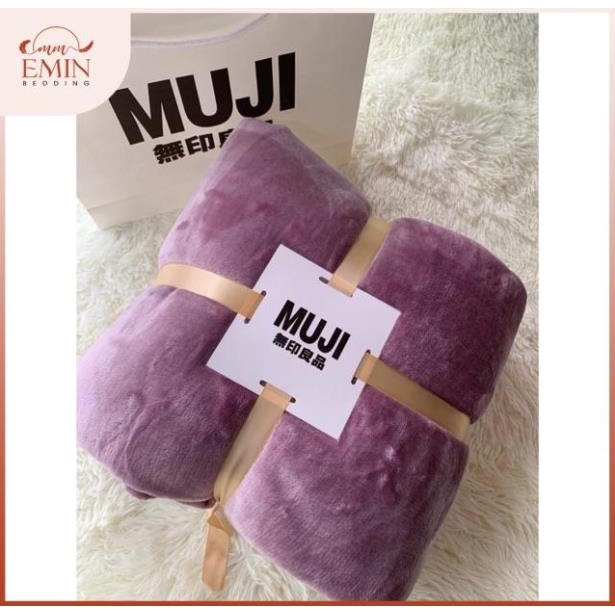 Chăn lông thỏ Muji Nhật siêu mềm mịn, chăn lông thỏ cao cấp