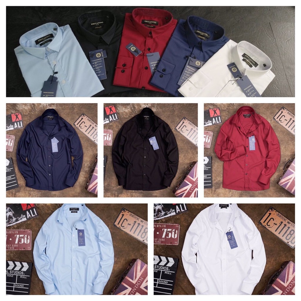 ÁO SƠ MI NAM DÀI TAY MÀU XÁM VẢI LỤA GẤP HỘP - GH07 | BigBuy360 - bigbuy360.vn