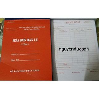 Hóa đơn bán lẻ 2 liên/ 3 liên a5 100 tờ (10 quyển)