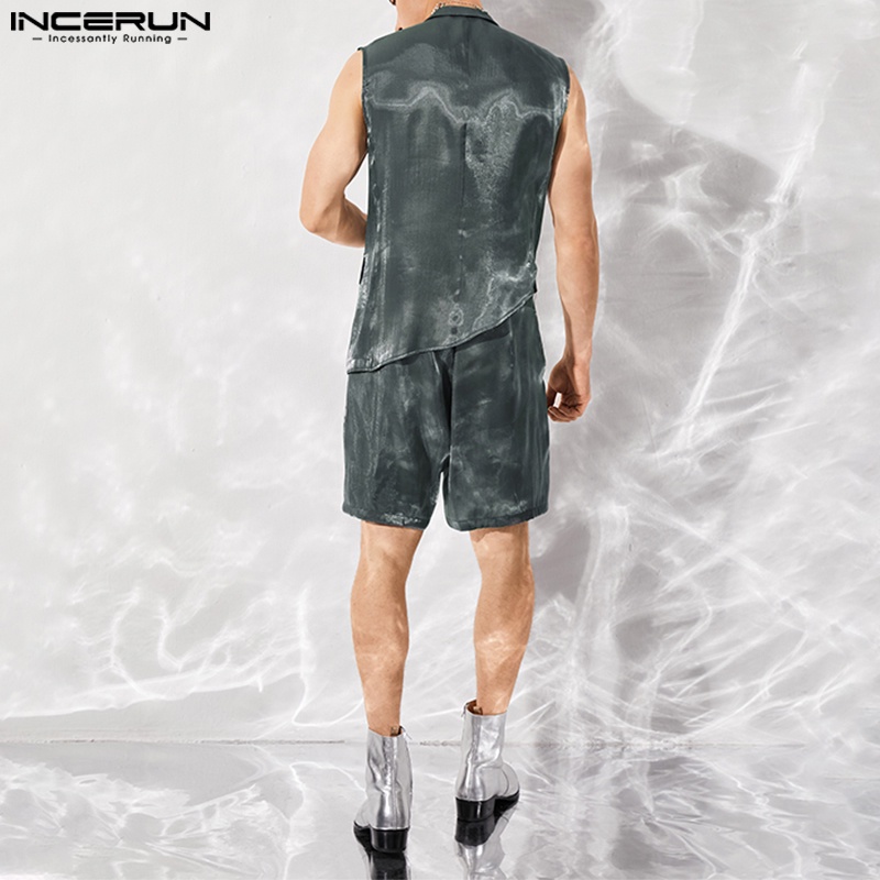 Áo liền quần INCERUN ngắn phối tua rua thời trang hè cho nam