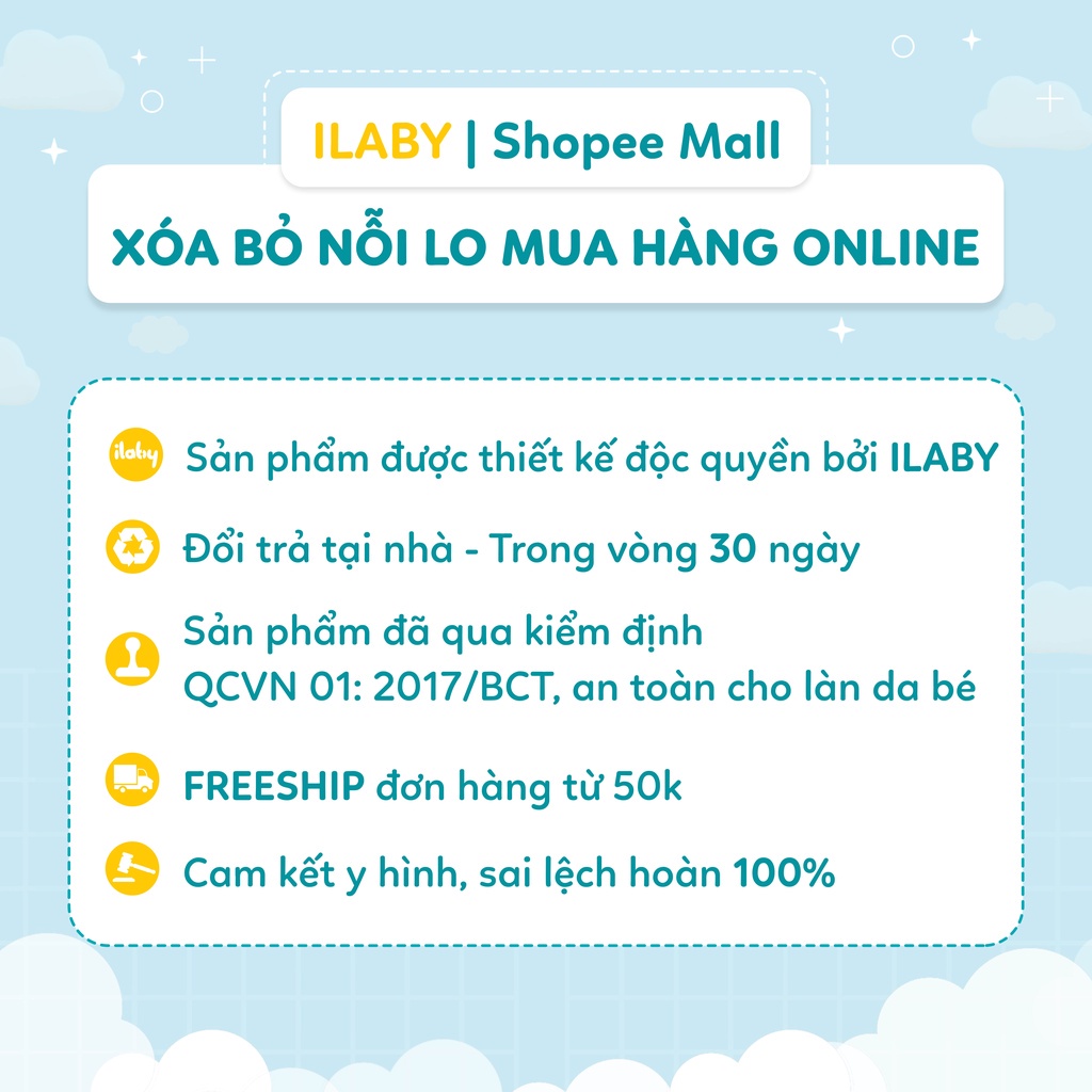 Áo cho bé gái ILABY tay áo cách điệu [IG0610]