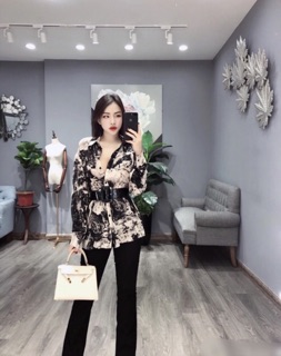 Áo sơ mi loang siêu hot - áo sơ mi lụa