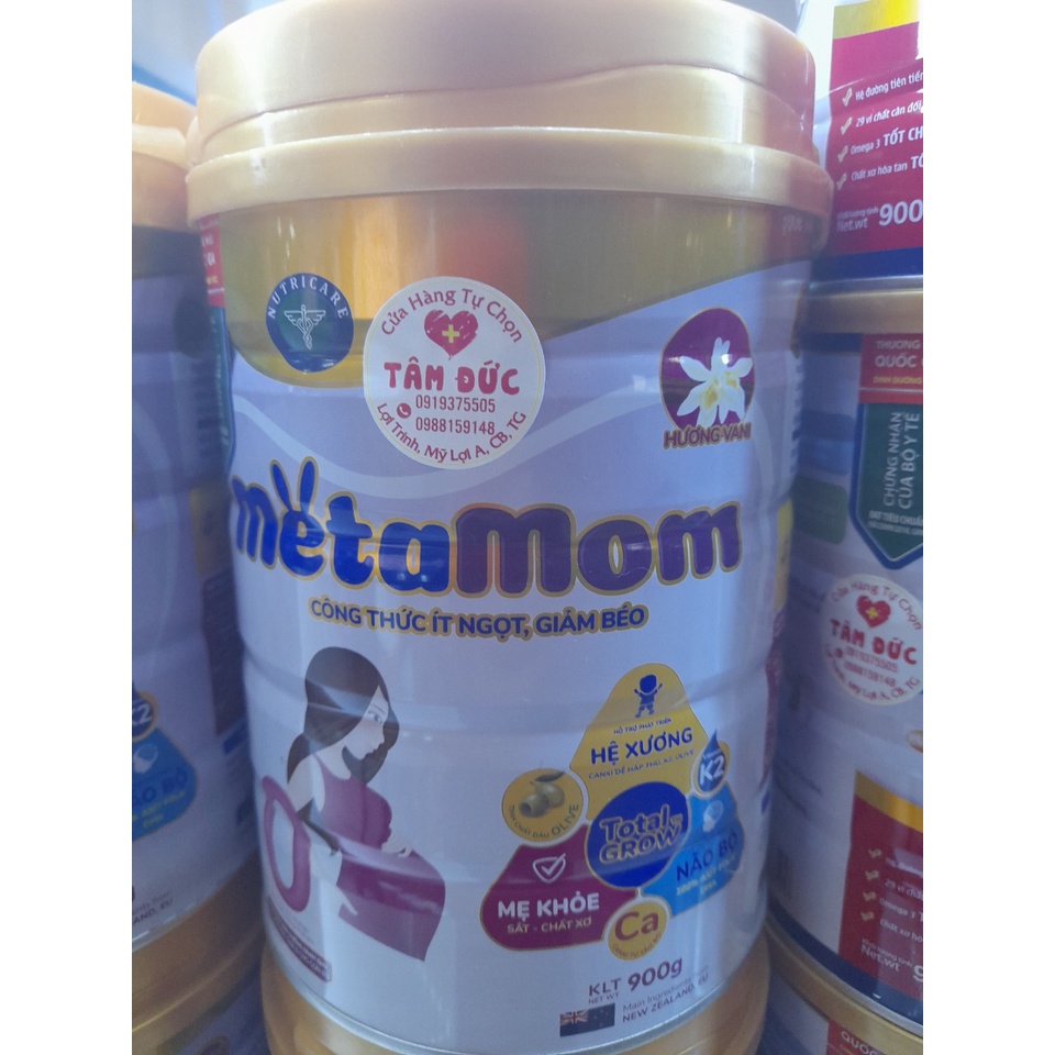 Lon Sữa Bột Dinh Dưỡng Metamom Nutricare 900gr Cung Cấp Đầy Đủ Dinh Dưỡng Cho Bà Bầu Và Mẹ Sau Sinh