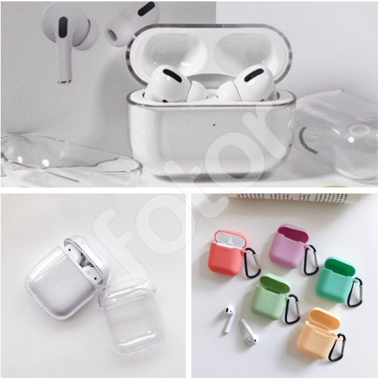 [FREESHIP] TÚI ĐỰNG TAI NGHE AIRPOD TRONG SUỐT, MÀU (MẪU CAO, NGANG)