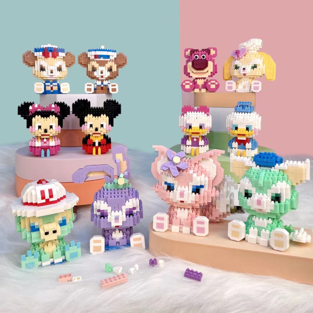 Đồ chơi Gấu Lotso Hapi Toys - Mô hình Gấu Dâu lắp ráp 3D nhân vật hoạt hình dễ thương, quà tặng sinh nhật bạn bè