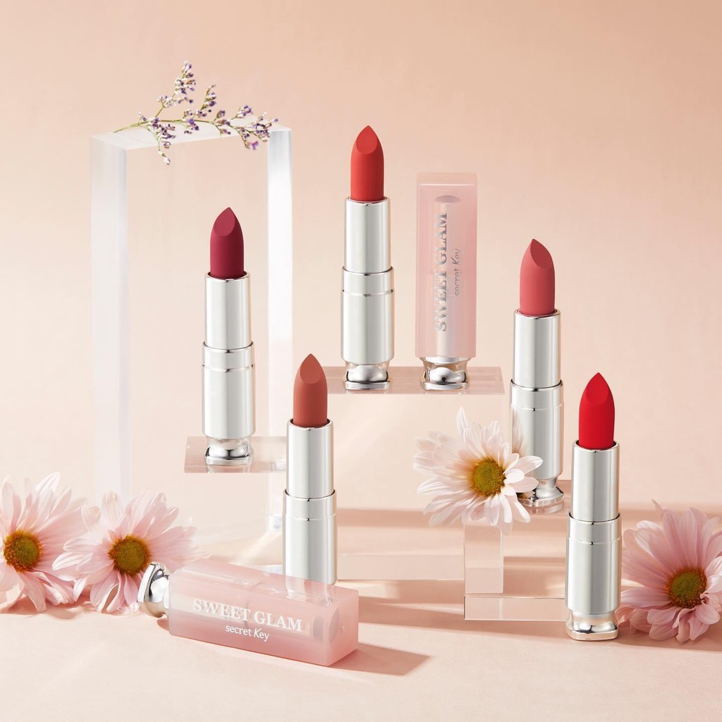 Son Lì Secret Key Sweet Glam The Fit Lipstick 3.5g _ Son Lì Mềm Mịn Không Khô Môi Lên Màu Chuẩn