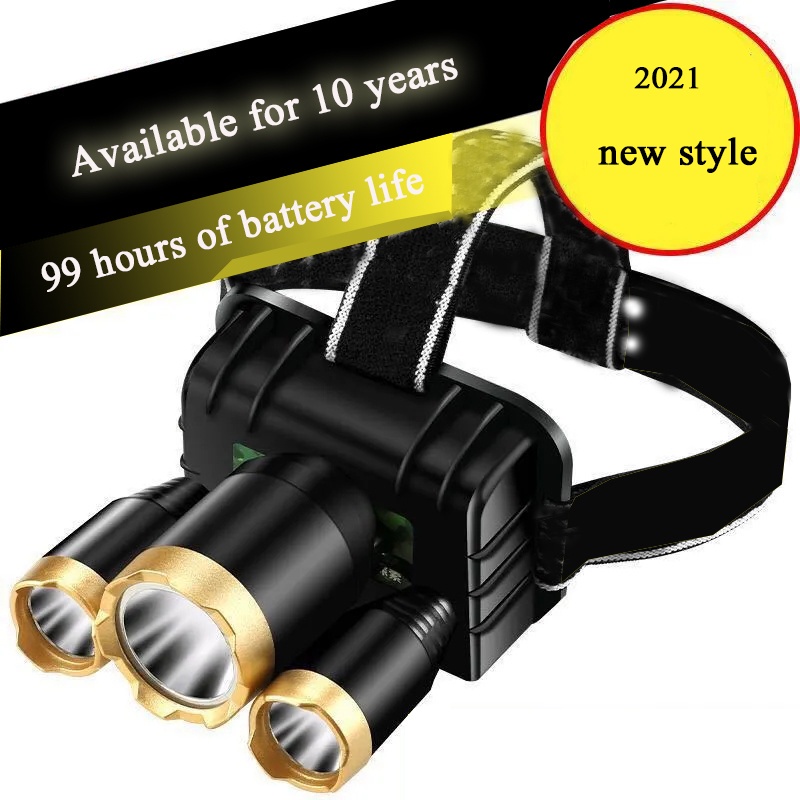 Đèn LED Đội Đầu Siêu Sáng Bền Bỉ Có Thể Sạc Lại Dành Cho Câu Cá Ban Đêm