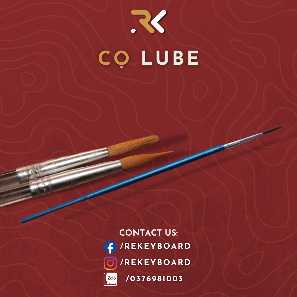 Cọ lube switch đầu nhỏ | Dụng cụ lube switch | Rekeyboard