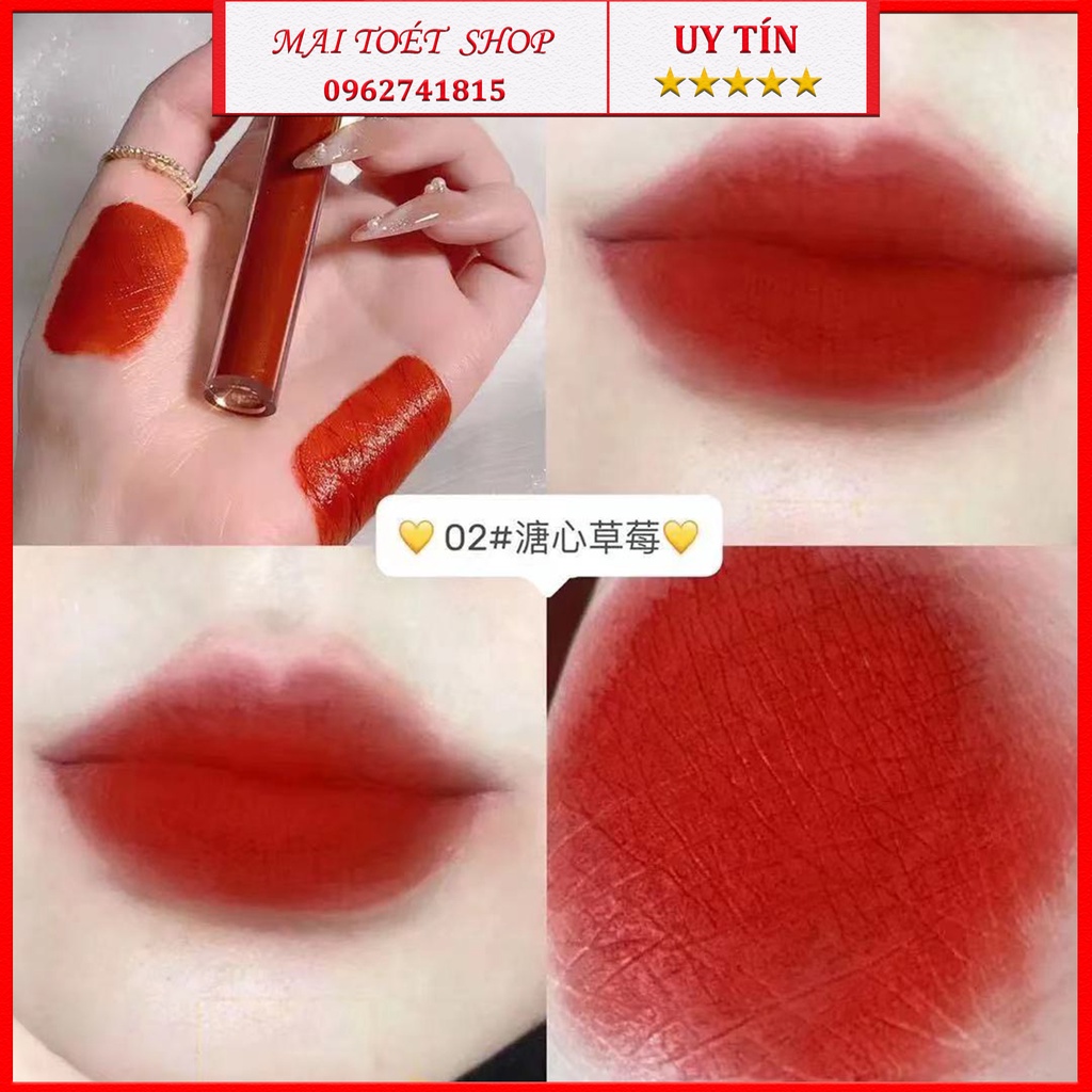 Set 5 son kem lì DANMOLU mềm mịn môi, son nội địa trung