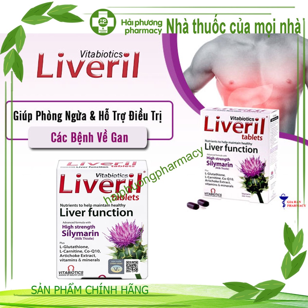 LIVERIL vitabiotics- hỗ trợ bảo gan, thải độc gan của Anh Quốc (Hàng nhập khẩu chính hãng)
