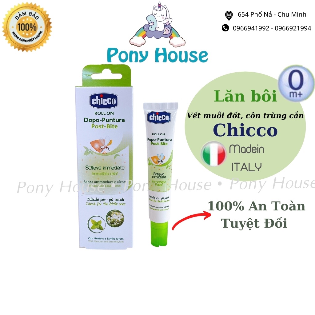 Lăn Bôi Muỗi Đốt Côn Trùng Cắn Chicco Ý An Toàn Cho Bé Từ Sơ Sinh (Chính Hãng)