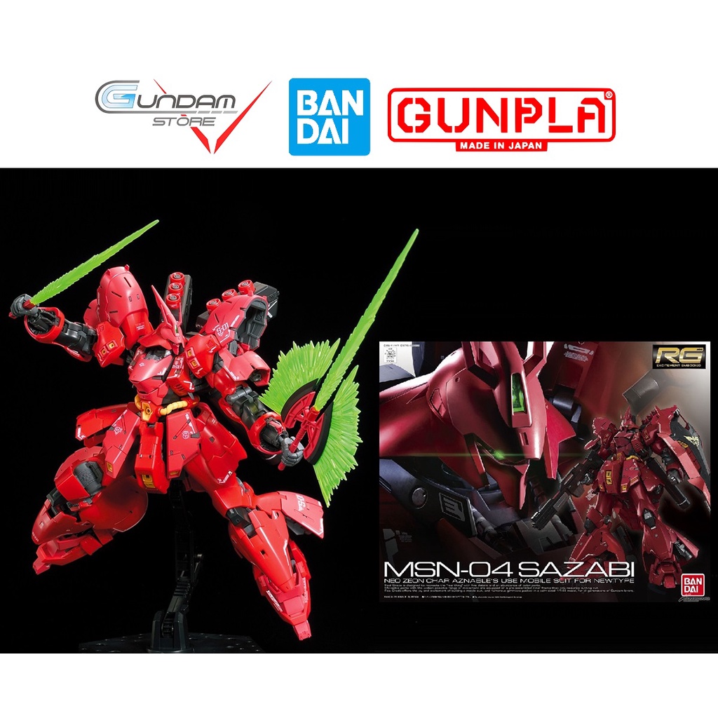 Mô Hình Gundam RG Sazabi MSN-04 UC Real Grade 29 Bandai 1/144 UC Đồ Chơi Lắp Ráp Anime Nhật