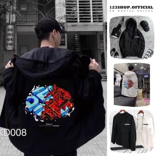 Áo Khoác Dù Chống Nắng Cặp Đôi Cho Nữ Cho Nam Có 2 Màu Unisex Form Rộng DELLI Jacket Ulzzang 123SHOP