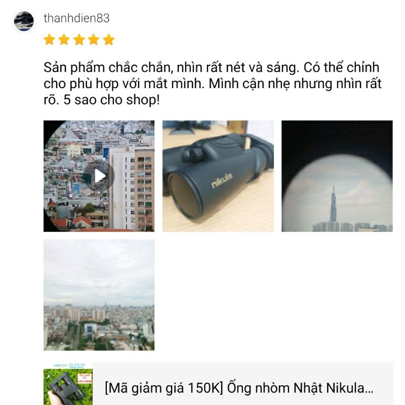 [Mã giảm giá 150K] Ống nhòm Nhật Nikula 10x42 chính hãng - Cao cấp giá rẻ - Nhìn xa 10000m thích hợp đi rừng, du lịch | BigBuy360 - bigbuy360.vn