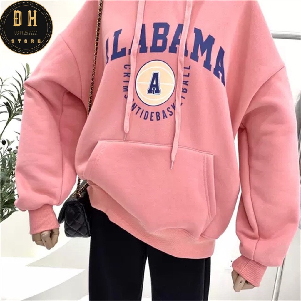 (Mẫu Mới 2021) Áo Hoodie In Chữ ALBAMA Có Mũ Nam Nữ Chất Nỉ Bông Dày Dặn Form Rộng Unisex- Áo Nỉ Nam Nữ Ulzzang Hoạ Tiết | BigBuy360 - bigbuy360.vn