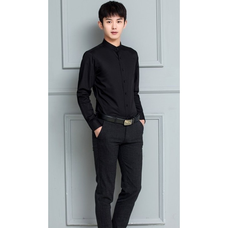 _FREE SHIP 99K_Áo Sơ Mi Cổ Tàu VẢI THÁI BỀN ĐẸP Chống nhăn Chống Xù Áo Sơ mi Cam Kết Giống Hình | BigBuy360 - bigbuy360.vn