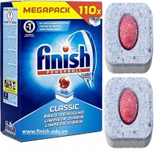 Hộp 110 Viên Finish Dùng Cho Máy Rửa Chén Bát Viên Rửa Bát Finish Tổng Hợp muối Bóng Hàng Nhập Đức