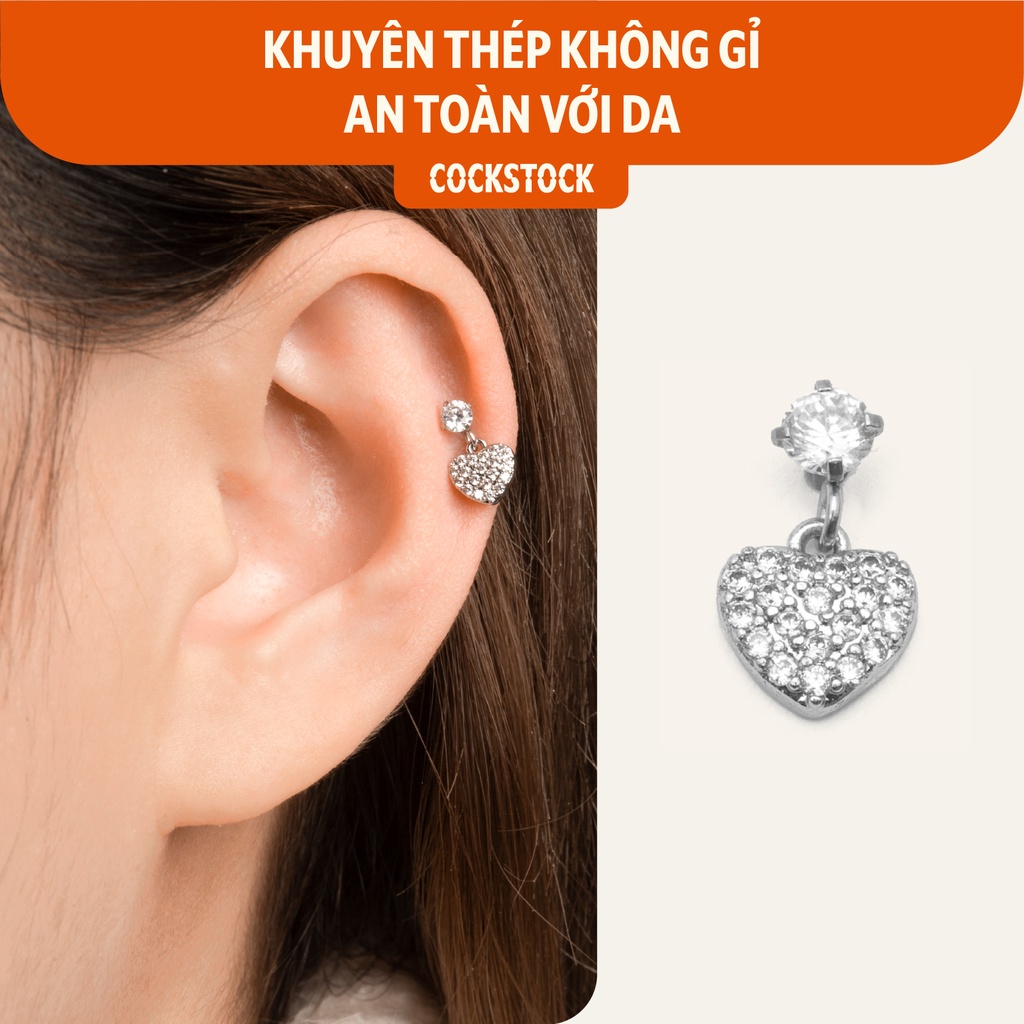 Khuyên tai thả Blink Heart Drop CockStock