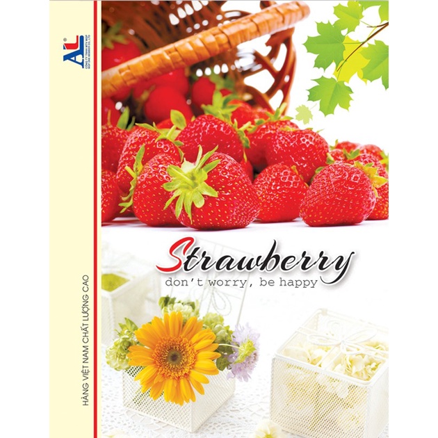 ( 1 Lốc ) Tập Vở Dâu Tây 96 200 Trang KT:158x205mm Độ Dày 60 Gsm ( Mỏng ) Minh Gia Phát Camshop
