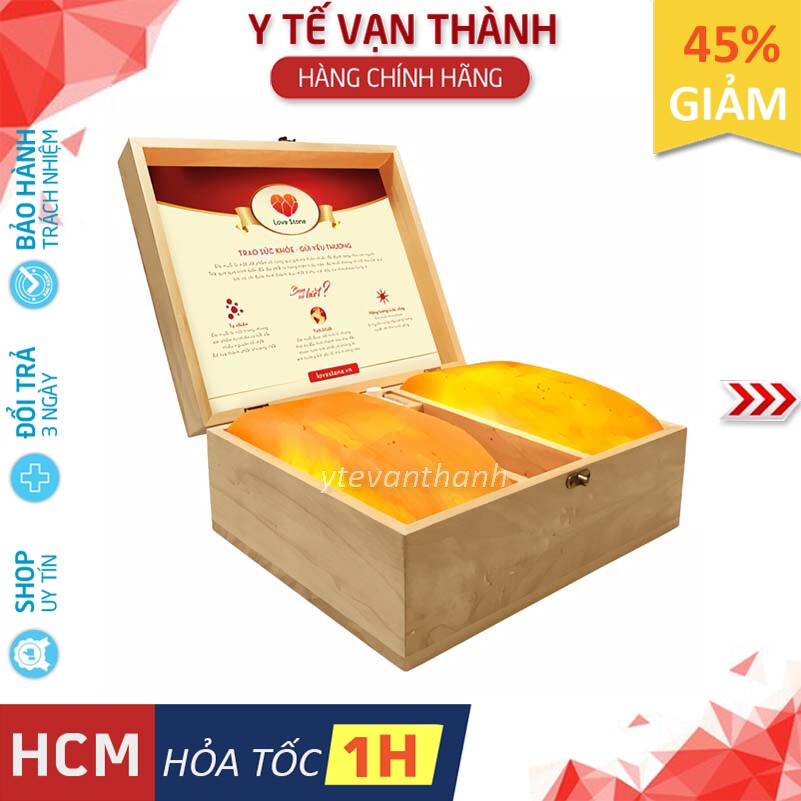 ✅ Hộp Đá Muối Hymalya Massage Chân (2 Viên Mặt Cong): (Tặng Muối Tắm Và 2 Bóng Đèn Thay Thế) -VT0513