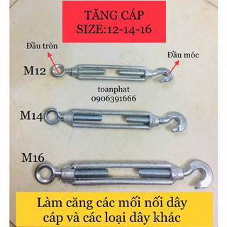 Tăng đơ cáp| tăng cáp| tăng đưa cáp size M12-M14-M16