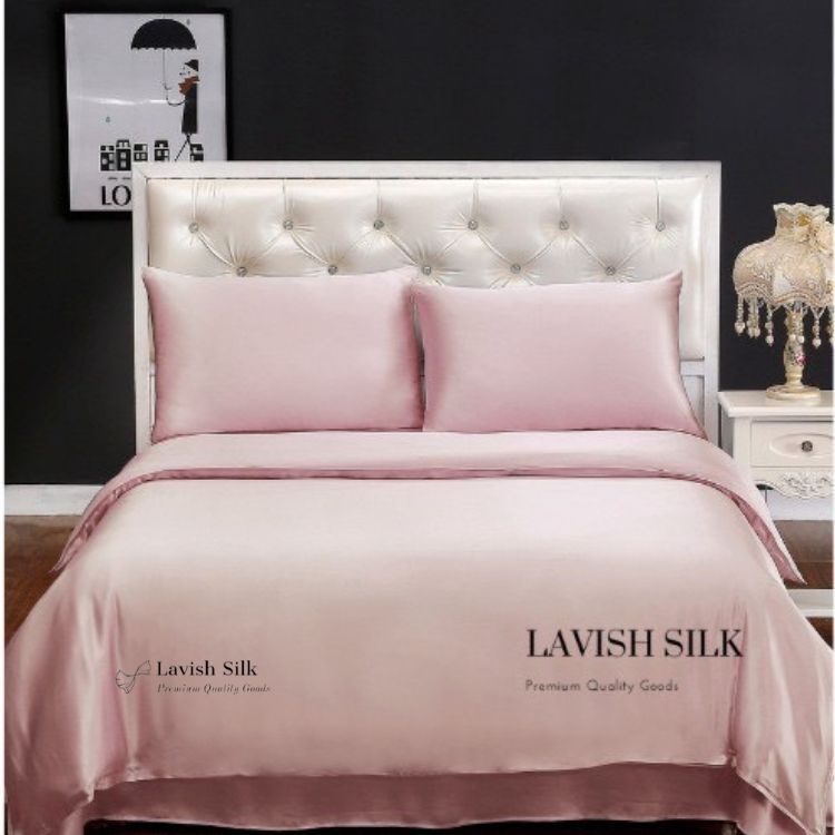 Ga Giường Drap Lẻ Phi Lụa Lavish Silk Hồng Phấn cao cấp mát lạnh hàng loại 1 không nối vải - CG001