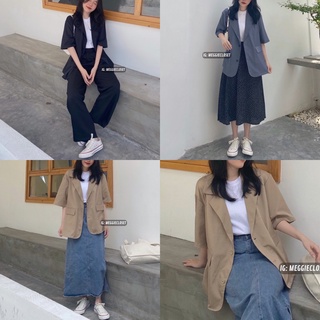 [ ẢNH THẬT ĐỘC QUYỀN MEGGIECLOSET] Áo vest dáng dài, tay ngắn ulzzang