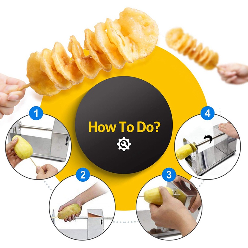 Dụng Cụ Cắt Khoai Tây Lốc Xoáy Tiện Lợi