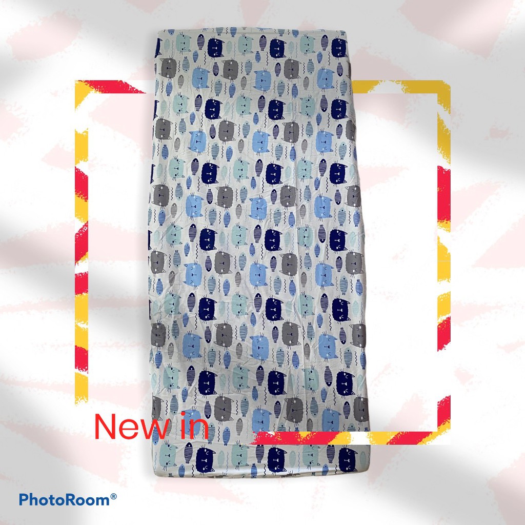 Nệm Bông Cho Bé (+ Tặng Kèm Ga Bọc Nệm) Chất Liệu Bông Ép Kích Thước 125x55x5cm (DxRxC)