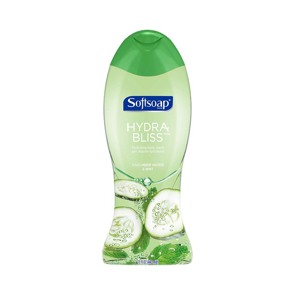 Sữa Tắm Softsoap Hydra Bliss Cucumber Water & Mint 443ml của Mỹ