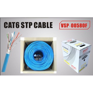 Cáp mạng cat6 chống nhiễu 00580F STP 305m VSP chĩnh hãng